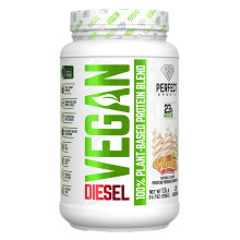 PERFECT Sports, Vegan Diesel, Mélange de Protéines 100% Végétales, Glace à la Vanille, 1,5 lb (700 g)