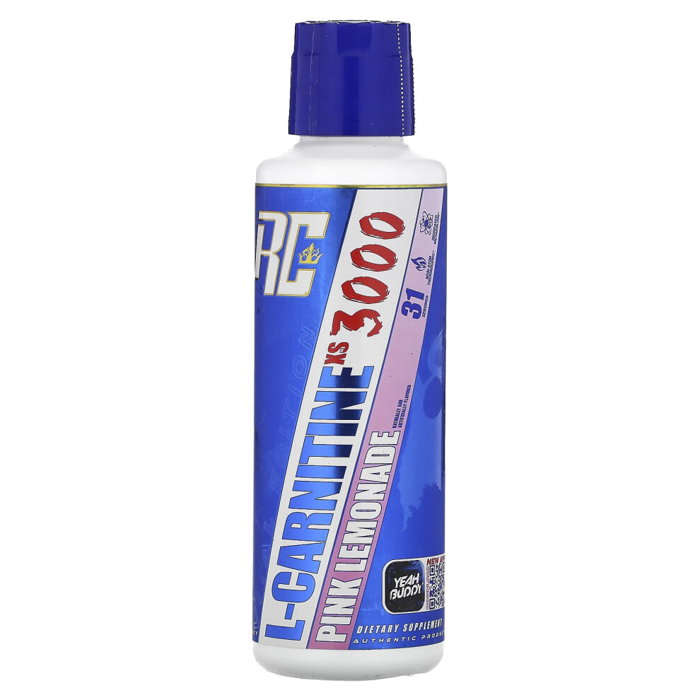 Ronnie Coleman Pink Vital Edition, L-Carnitine Xs 3000, Lemonade, 16 Fl Oz (473.28 Ml)