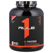 Rule One Proteins, Mélange de Poudre de Protéine R1 à Boire, Fraises et Crème, 5,03 lb (2,28 kg)