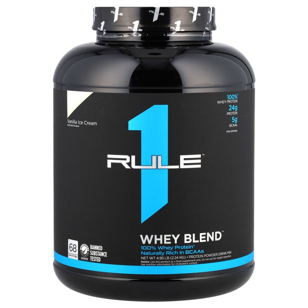 Rule One Proteins Cream Whey Blend, Protein Powder Drink Mix, Vanilla Ice 4.95 Lb (2.24 Kg)