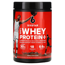 SIXSTAR, 100% Whey Protein Plus, Dreifach-Schokolade, 1,82 lbs (826 g)