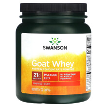 Swanson, Ziegen-Whey Proteinkonzentratpulver, Ungesüßt, 14 oz (397 g)