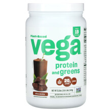 Vega, pflanzliches Protein und Greens, Schokolade, 1 lb (618 g)