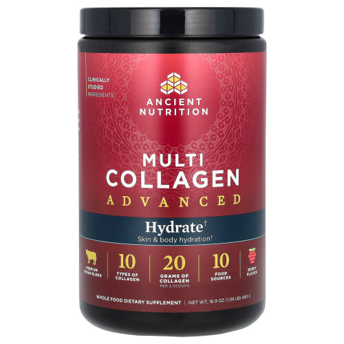 Ancient Nutrition, Multi Collagen Avancé, Hydratation, Baies, 16,9 oz (480 g)