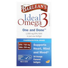 Barlean's, Ideales Omega 3, Orange, 30 Weichkapseln