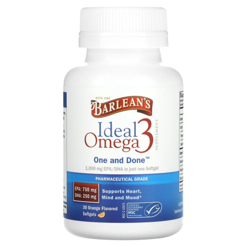 Barlean's, Ideales Omega 3, Orange, 30 Weichkapseln 2