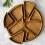 (Globe)Wooden Divided Serving Tray With Removable Compartments 8 Segment Detachable Design Versatile Use for Holiday Parties 4