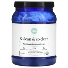 Ora, So Lean & So Clean, Pflanzliches Superfood-Protein, Schokolade, 22,9 Unzen (650 g)