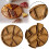 (Globe)Wooden Divided Serving Tray With Removable Compartments 8 Segment Detachable Design Versatile Use for Holiday Parties 2
