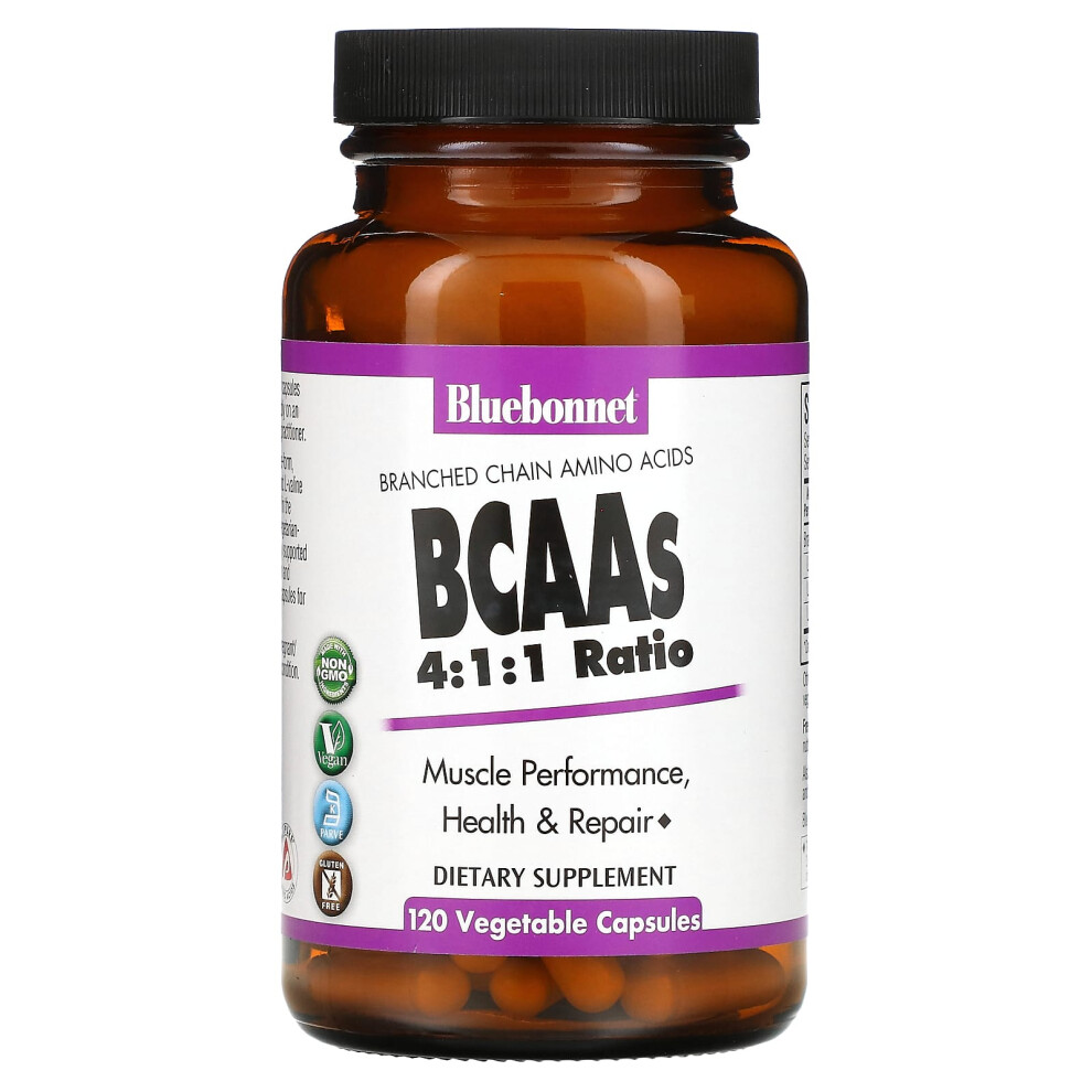 Bluebonnet Nutrition , Bcaas 4:1:1 Ratio, 120 Vegetable Capsules