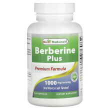 Best Naturals, Berberin Plus, 1.000 mg, 120 Kapseln (500 mg pro Kapsel)