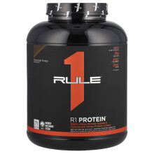 Rule One Proteins, Mélange de Poudre de Protéine R1 à Boire, Chocolat Fudge, 5,01 lb (2,27 kg)