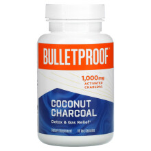 BulletProof, Kokosnuss-Aktivkohle, Entgiftung & Gaslinderung, 1.000 mg, 90 Veg-Kapseln