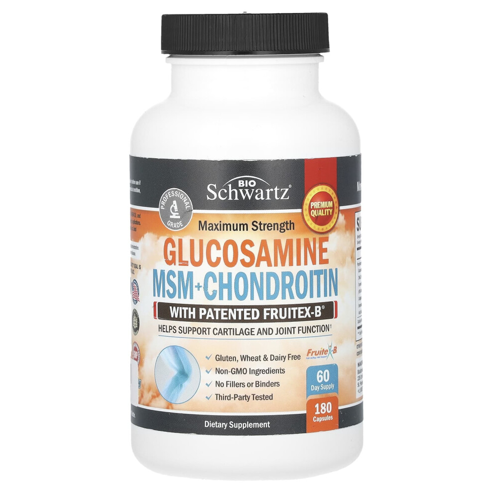Bioschwartz , Maximum Strength Glucosamine Msm + Chondroitin, 180 Capsules