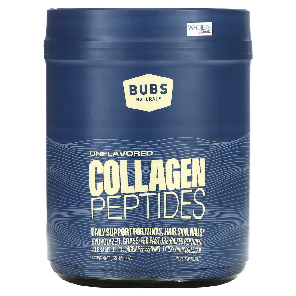 Photos - Vitamins & Minerals OZ Racing BUBS Naturals, Collagen Peptides, Unflavored, 20 oz  (567 g)