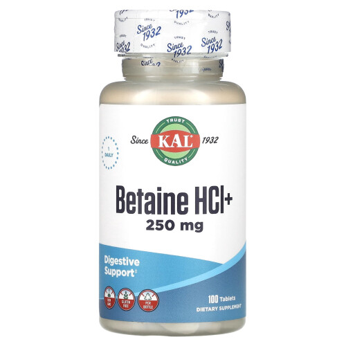 KAL, Betain HCl+, 250 mg, 100 Tabletten