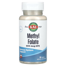 KAL, Methylfolat, 800 mcg DFE, 90 Tabletten