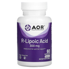 Advanced Orthomolecular Research AOR, R-Liponsäure, 300 mg, 60 vegetarische Kapseln