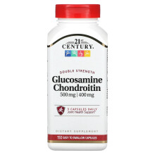 21st Century, Glucosamin Chondroitin, Doppelte Stärke, 150 Leicht zu schluckende Kapseln