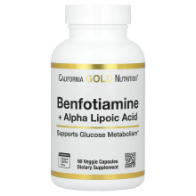 California Gold Nutrition, Benfotiamin + Alpha-Liponsäure, 90 Vegetarische Kapseln