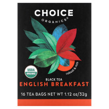 Choice Organic Teas, Thé Noir, English Breakfast, 16 Sachets de Thé, 1,12 oz (32 g)
