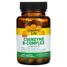 Country Life, Coenzyme Complexe B, 60 Capsules Végétaliennes