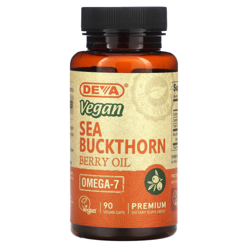 Deva, Veganes Sanddornbeerenöl, 90 vegane Kapseln