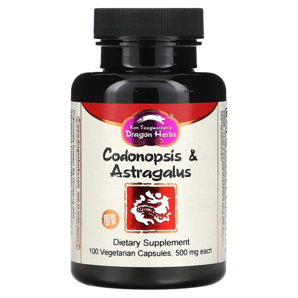 Dragon Herbs , Codonopsis & Astragalus, 500 Mg, 100 Vegetarian Capsules