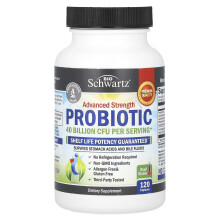 BioSchwartz, Probiotique Force Avancée, 40 Milliards d'UFC, 120 Gélules (20 Milliards d'UFC par Gélule)
