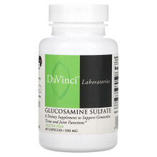 DaVinci Laboratories of Vermont, Glucosamine Sulfate, 500 mg, 60 Capsules