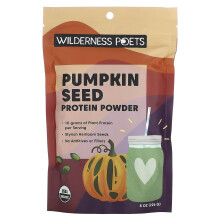 Wilderness Poets, Poudre de Protéine de Graines de Citrouille Biologique, 8 oz (226 g)