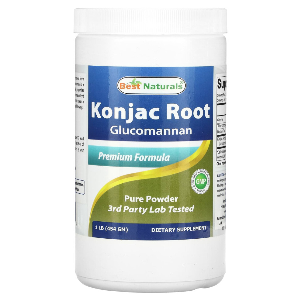 Best Naturals , Konjac Root Glucomannan, 1 Lb (454 G)