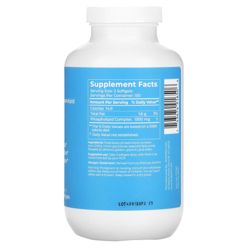 BodyBio, PC, Complexe Phospholipidique Liposomal, 300 Softgels Non OGM 1