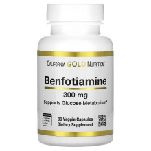 California Gold Nutrition, Benfotiamine, 300 mg, 90 Gélules Végétales