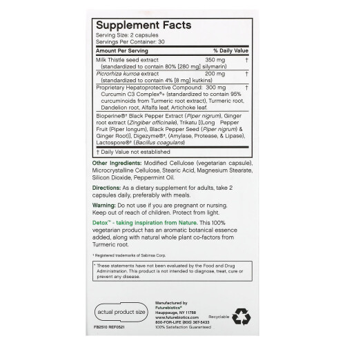 Futurebiotics, Detox, Daily Liver Support, 60 Vegetarian Capsules 1