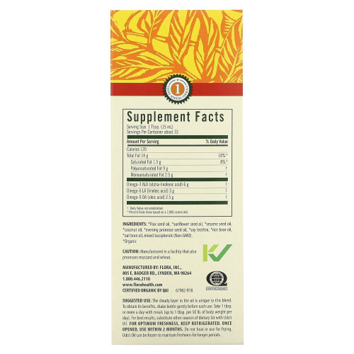 Flora, Udo's Öl 3-6-9 Mischung, 17 fl oz (500 ml) 2