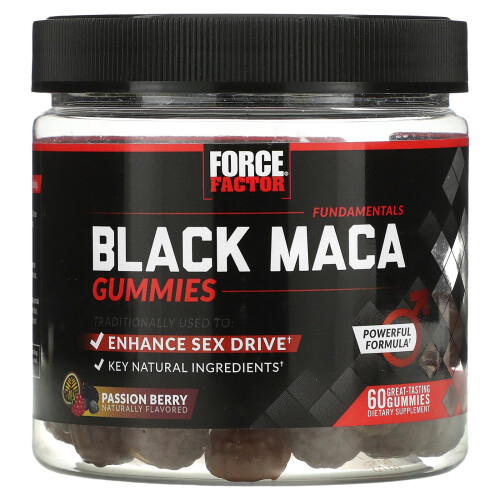 Force Factor, Fundamentals, Schwarze Maca, Passion Berry, 60 Gummis