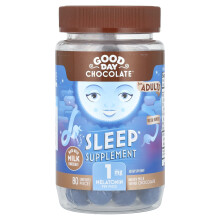 Good Day Chocolate, Schlaf-Nahrungsergänzung, für Erwachsene, Milchschokolade, 1 mg, 80 zuckerüberzogene Stücke