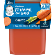 Gerber, Natürlich für Babys, 2. Beikost, Karotte, 2er Pack, je 4 oz (113 g)
