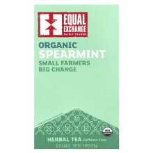 Equal Exchange, Tisane Biologique, Menthe Douce, Sans Caféine, 20 Sachets de Thé, 0,99 oz (28 g)