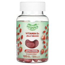 Human Beanz, Vitamin D3 Gummibärchen, Erdbeer-Explosion, 120 Gummibärchen