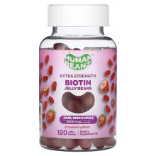 Human Beanz, Biotin Geleebohnen, Extra Stärke, Erdbeer-Explosion, 2.500 mcg, 120 Geleebohnen
