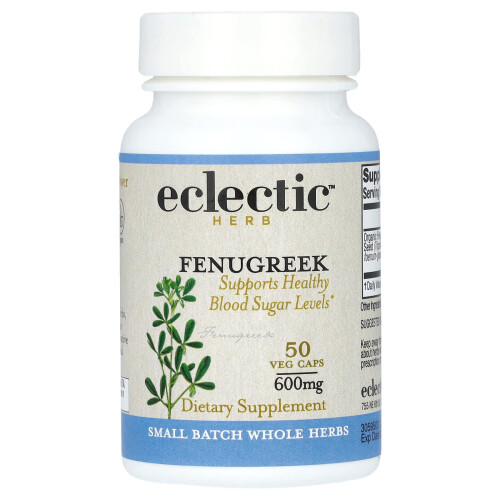 Eclectic Herb, Kraut, Bockshornklee, 600 mg, 50 Veg Kaps