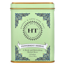 Harney & Sons, Mélanges de Thé HT, Herbes à la Menthe Poivrée, Sans Caféine, 20 Sachets, 1,4 oz (40 g)