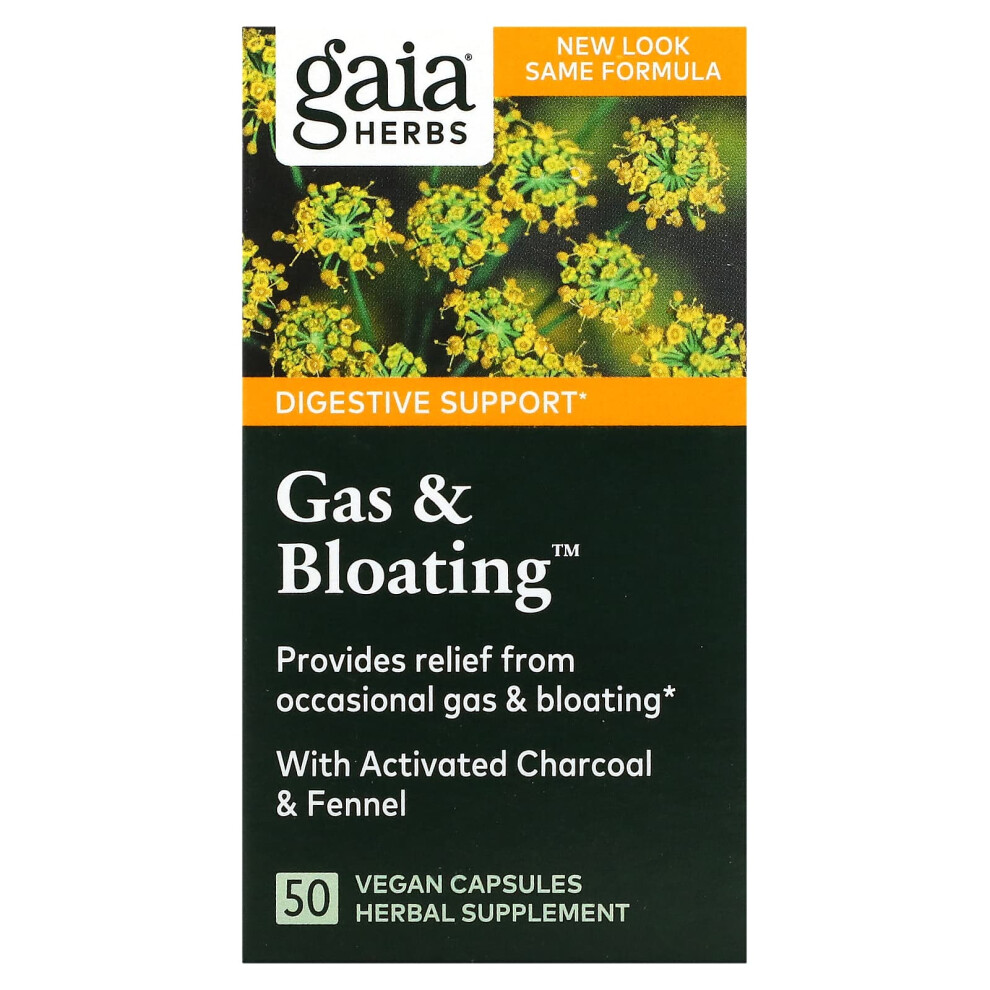 Gaia Herbs , Gas & Bloating, 50 Vegan Capsules