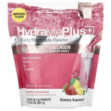 Hydralyte, Verisol Kollagen, Brausendes Elektrolytpulver, Erdbeer-Limonade, 30 Beutel, je 0,34 oz (9,7 g)