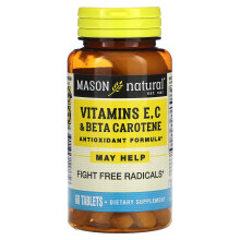 Mason Natural, Vitamine E, C & Beta-Carotin, 60 Tabletten