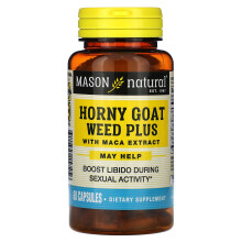 Mason Natural, Horny Goat Weed Plus, Mit Maca-Extrakt, 60 Kapseln