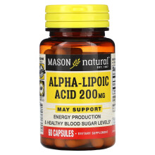 Mason Natural, Alpha-Liponsäure, 200 mg, 60 Kapseln