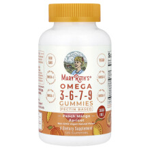 MaryRuth's, Omega 3-6-7-9 Gummis, Pfirsich Mango Aprikose, 120 Gummis